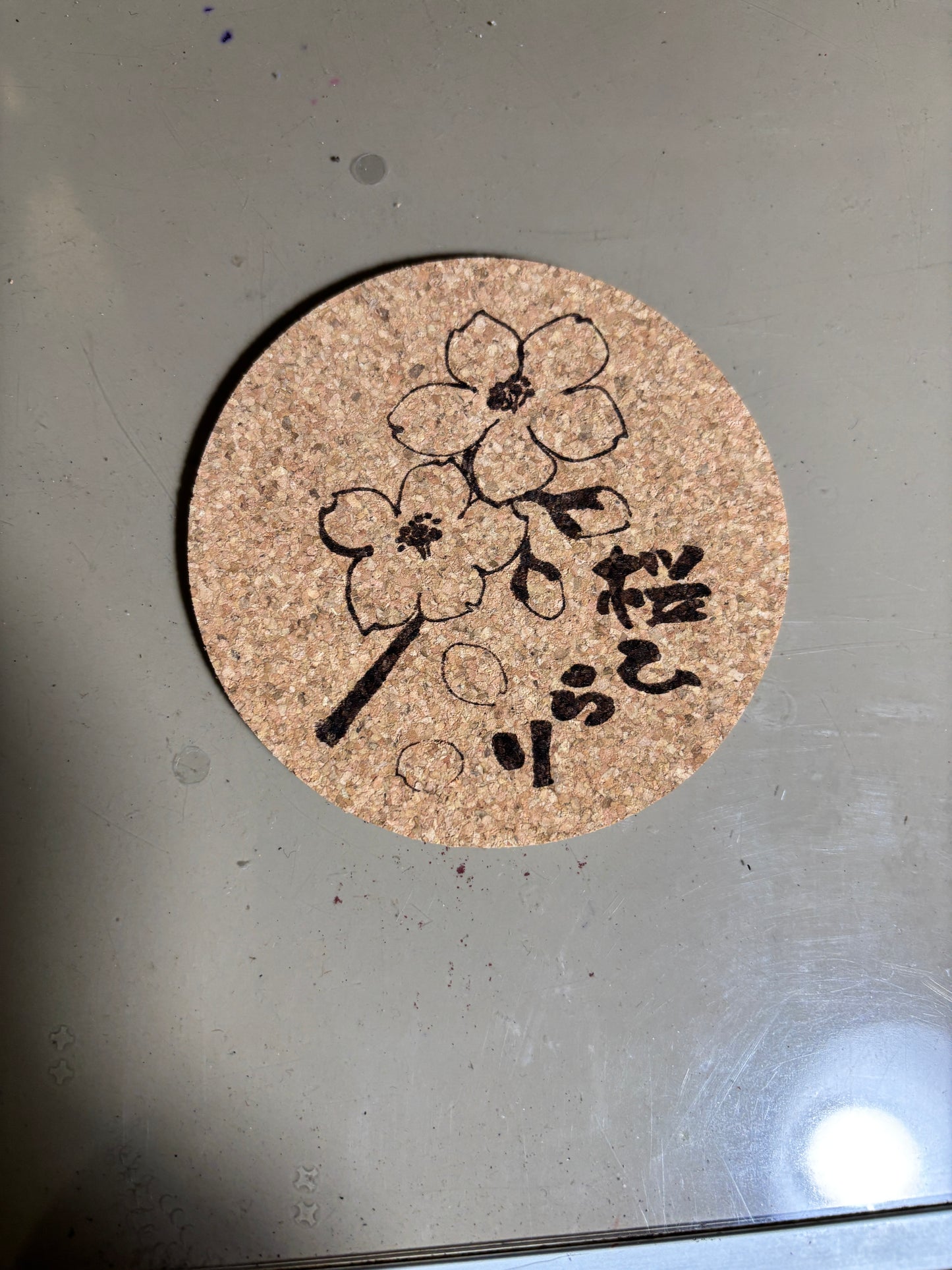 コルクコースター・桜ひらひら