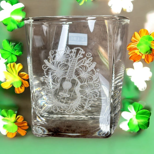 ロックグラス・ウクレレ&ハイビスカス